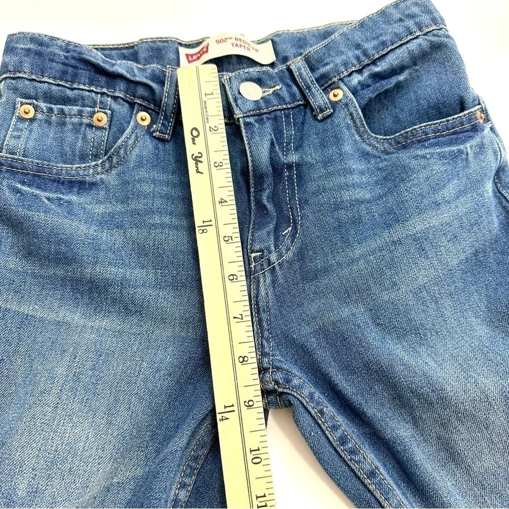 Levi’s Youth Boys Sz 12 Regular 502 REGULAR TAPER Blue Denim Jeans Roll Up Hem